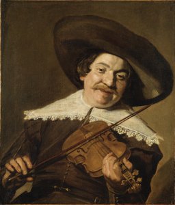 Daniel van Aken soittaa viulua, n. 1640 (öljy kankaalle) tekijältä Frans Hals