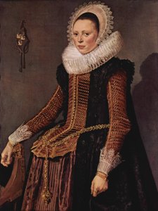 Hollanti: Naisen muotokuva Naisen muotokuva seisovasta naisesta tekijältä Frans Hals