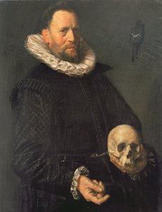 Muotokuva miehestä, jolla on kallo, n. 1611-12 (paneeli)