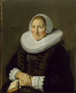 Vanhuksen naisen muotokuva, 1650 tekijältä Frans Hals