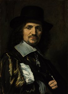Taidemaalari Jan Asselijn (Asselijn tai Asselin) (1610-1652) muotokuva - Frans I Halsin (1581-1666) maalaus - 1650-luku - Öljy puulle - 64,5x46,3 - Szepmuveszeti-museo, Budapest tekijältä Frans Hals