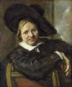 Mies, jolla on löysähattu, vuoden 1660 jälkeen tekijältä Frans Hals