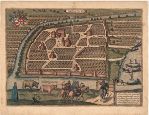 1500-luvun Moskovan kartta Lähde: Civitates orbis terrarium, 1575