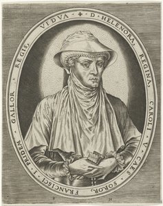 Habsburgin Eleanorin muotokuva Kuninkaat, kuningattaret, prinssit ja prinsessat (sarjan nimi) tekijältä Frans Huys