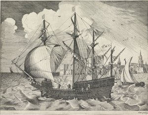 Quatre mestres abandona el port Acaben els vaixells de vela (títol de la sèrie). tekijältä Frans Huys