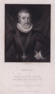 Henrik IV, Ranskan kuningas (kaiverrus) tekijältä Frans II (after) Pourbus