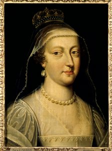 Ranskan kuningattaren Anne Itävallan (1601-1666) muotokuva. Frans Pourbus Le Jeune (Francois (Franz) Porbus) maalaus tekijältä Frans II Pourbus