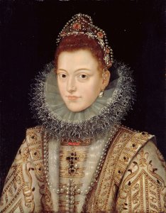 Isabella Clara Eugenian (1566-1633) muotokuva n. 1599 tekijältä Frans II Pourbus