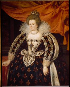 Marie de Medicisin (1573 - 1642), Henrik IV:n vaimon ja Ludvig XIII:n äidin muotokuva Frans Pourbus Le Jeunen (Francois (Franz) Porbus) maalaus