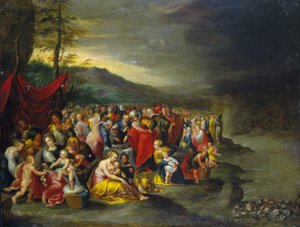 Punaisenmeren kulku - öljy kuparille Franckenin työpajasta Antwerpenistä tekijältä Frans II the Younger (workshop of) Francken