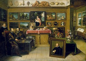 Keräilijän kaappi Abraham Orteliuksen ja Justus Lipsiuksen kanssa, 1618