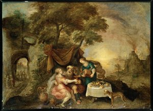 Lot ja hänen tyttärensä (maalaus kankaalle)