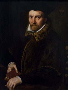 Dom Andreas Boulingierin muotokuva, noin 1580 (öljy tammelle). tekijältä Frans I Pourbus