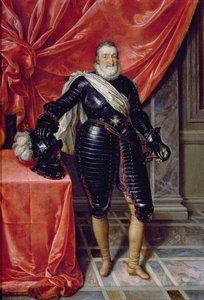 Ranskan kuningas Henrik IV haarniskassa, noin 1610.