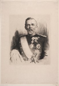 Kenraalimajuri L. Koefoedin muotokuva tekijältä Frans Schwartz