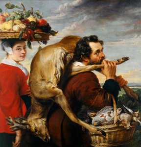 Figuurit hedelmillä ja riistalla (öljy kankaalle) tekijältä Frans Snyders or Snijders