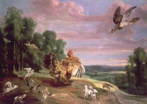 Haukka ja kana tekijältä Frans Snyders or Snijders