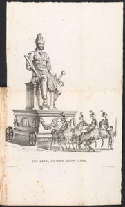Jättiläinen isoisä kulkueessa Pyhän Rumboldin puolesta, 1825 Den Reuse, nimeltään Isoisä (otsikko esineessä)