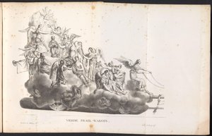 Neljäs kelluminen Saint Romboutin kulkueessa, 1825 Neljäs Prael-waegen (otsikko esineessä)
