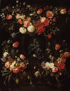 Madonna kukkien ympäröimänä, 1662