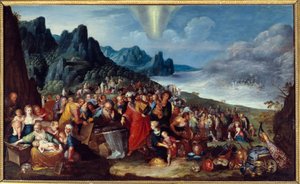Heprealaisten saapuminen luvattuun maahan Frans Franckenin I dit l