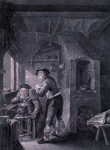 1600-luvun laboratorio tekijältä Frans van (after) Mieris