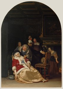 Lääkärin käynti tekijältä Frans van Mieris the Elder