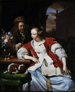 Keskeytetty laulu: taiteilijan ja hänen vaimonsa muotokuva, 1671.