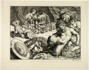 Bacchus ja humalainen Silenus – Silenuksen unelma tekijältä Frans van den Wyngaerde