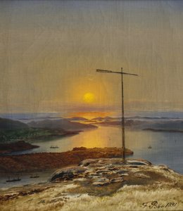 Näkymä Bergenin Sandviksfjelletistä tekijältä Frants Diderik Boe
