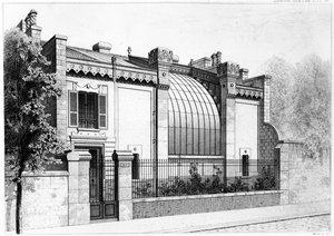 Painters studio, 57, boulevard Arago, Paris. 1878 tekijältä Frantz Huguelin