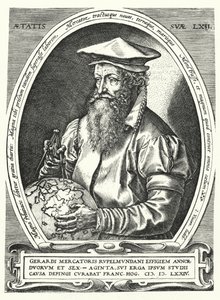 Gerardus Mercator, flaamilainen kartografi, maantieteilijä ja kosmografi (kaiverrus)