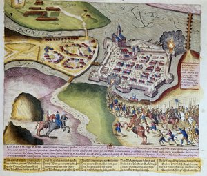 Adolf Schwarzenberg vangitsi Raabin 28.3.1598. 1653 Franz Hogenbergin (1535-1590) taidegrafiikka, Cabinet des Estampes, B.N, Pariisi.