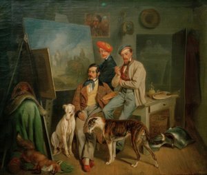 Veljekset Benno, Franz ja Eugen Adam studiossa