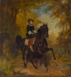 Itävallan keisarinna Elisabeth hevosen selässä.