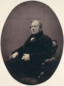 [Nojatuolissa istuva mies], 1850-60-luku.