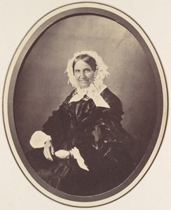[Ikääntyneen naisen muotokuva], 1850-60-luku.