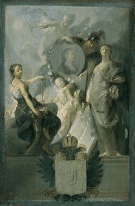 Kunnianosoitus keisarinna Maria Theresialle tekijältä Franz Anton Maulbertsch