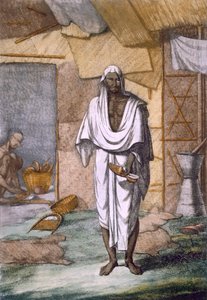 Suutarit, pubista "Hindust tai niiden tapausten, tapojen ja seremonioiden kuvaus". 1808-12 (värillinen etsaus) tekijältä Franz Balthazar Solvyns