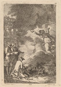 En la vinguda a Roma: pl. 6 acabar tekijältä Franz Edmund Weirotter after Étienne de Lavallée Poussin