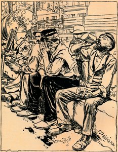 Workmen at Dinner, c1900 tekijältä Franz Gailliard