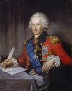 Valtiomiehen ja uskonpuhdistajan, kreivi Jacob Sieversin (1731-1808) muotokuva (Valtiomiehen ja uskonpuhdistajan kreivi Jacob Sieversin muotokuva). Gerhard von Kugelgenin (1731-1820) maalaus öljy kankaalle. Saksalainen taide 1700-luvun lopulla, klassismi.  tekijältä Franz Gerhard von Kugelgen
