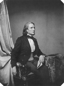 Franz Liszt, unkarilainen säveltäjä ja pianisti, v. 1860