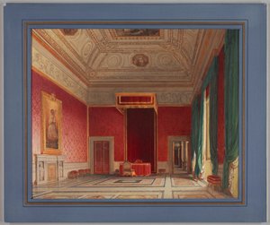 Piirros, Sala del Thorvaldsen, Rooma, 1845. tekijältä Franz Heinrich