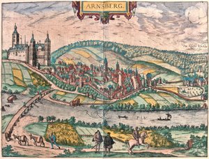Arnsberg, Saksa (kaiverrus tekijältä Franz Hogenberg