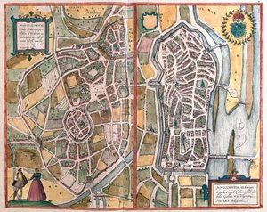 Autun ja Nevers, Ranska (kaiverrus tekijältä Franz Hogenberg
