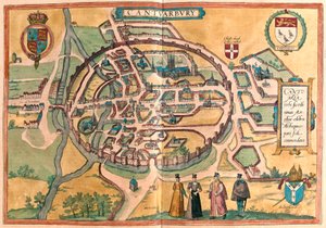 Canterbury, Englanti (kaiverrus tekijältä Franz Hogenberg