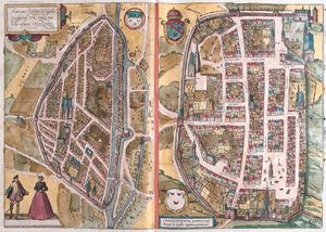 Chartres ja Chateaudun, Ranska (kaiverrus tekijältä Franz Hogenberg