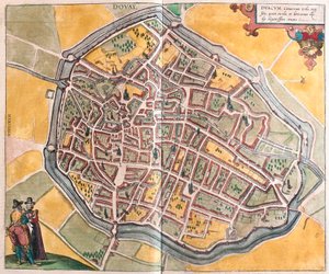 Douai, Ranska (kaiverrus tekijältä Franz Hogenberg