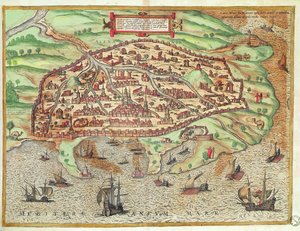 Aleksandrian kartta Civitates Orbis Terrarum Coloniae Agrippinaesta, 1572
